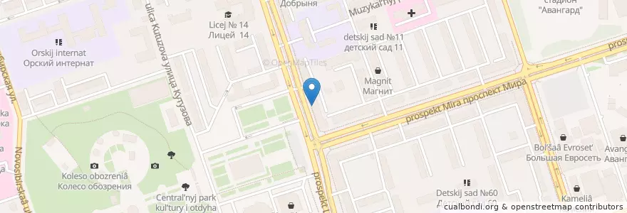 Mapa de ubicacion de Орск 462424 en 俄罗斯/俄羅斯, Приволжский Федеральный Округ, Оренбургская Область, Городской Округ Орск.