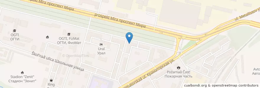 Mapa de ubicacion de Орск 462403 en Rusia, Приволжский Федеральный Округ, Оренбургская Область, Городской Округ Орск.