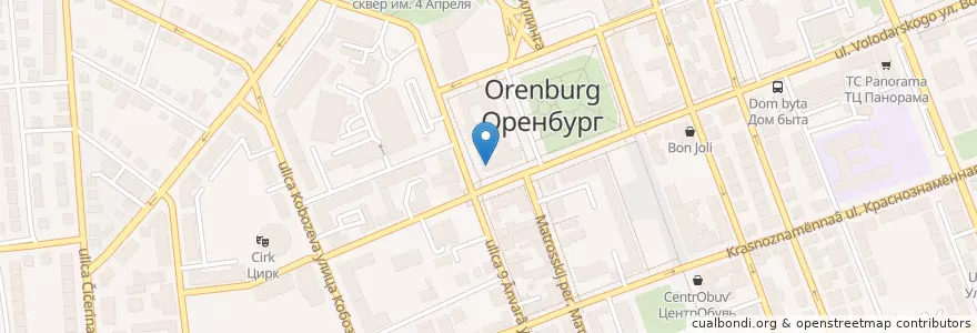 Mapa de ubicacion de Оренбург 460015 en Rusia, Приволжский Федеральный Округ, Оренбургская Область, Городской Округ Оренбург.