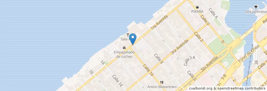 Mapa de ubicacion de Kafe en キューバ, La Habana.