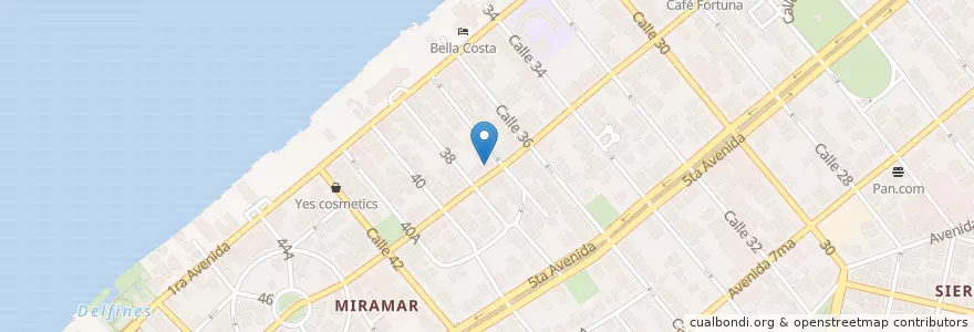 Mapa de ubicacion de Amalfi en キューバ, La Habana, Playa.