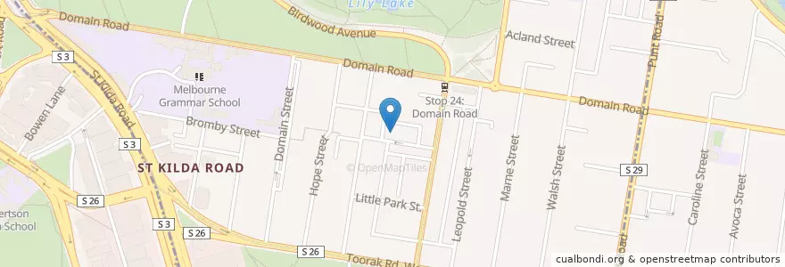 Mapa de ubicacion de St Martin's Youth Arts Centre en Australië, Victoria, City Of Melbourne.