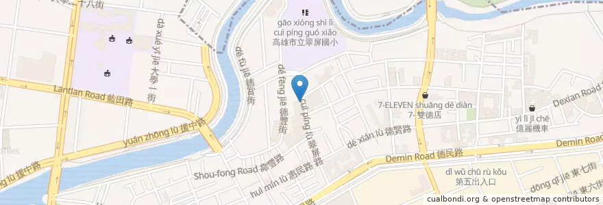 Mapa de ubicacion de Be fun en 타이완, 가오슝시, 난쯔구.