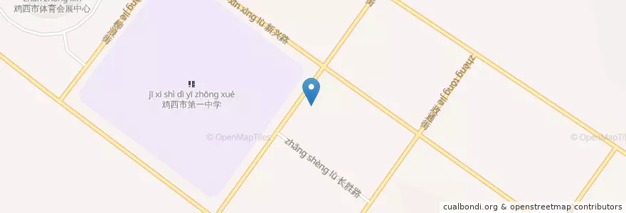 Mapa de ubicacion de 福康堡牛扒 en الصين, هيلونغجيانغ, جيشي, 鸡冠区.