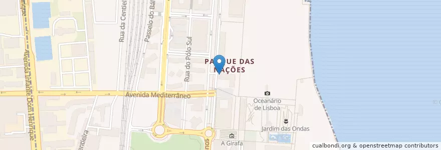Mapa de ubicacion de McDonald's en ポルトガル, Área Metropolitana De Lisboa, Lisboa, Grande Lisboa, リスボン, Parque Das Nações.