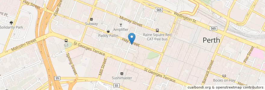 Mapa de ubicacion de Heno&Ray en Australia, Western Australia, City Of Perth.