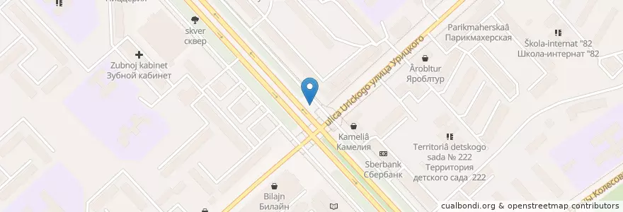 Mapa de ubicacion de Аптека 24 en Rusia, Distrito Federal Central, Óblast De Yaroslavl, Ярославский Район, Городской Округ Ярославль.