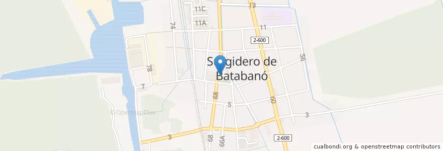 Mapa de ubicacion de Cafetería El Recreo en キューバ, Mayabeque, Batabanó.