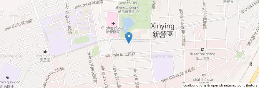 Mapa de ubicacion de 伊萊福和洋廚房 en تایوان, 臺南市, 新營區.
