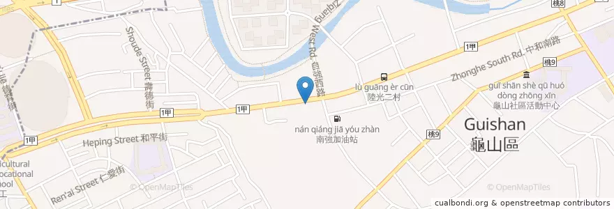 Mapa de ubicacion de 台中商業銀行 en Taiwán, Taoyuan, 龜山區.