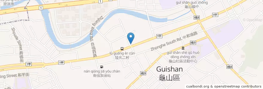 Mapa de ubicacion de 合作金庫商業銀行 en 台湾, 桃園市, 亀山区.