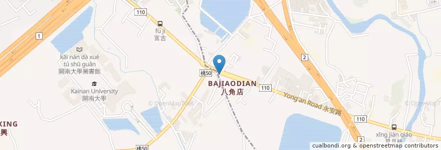 Mapa de ubicacion de 彭家牛肉麵 en Taiwan, Taoyuan, Luzhu.