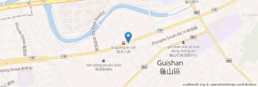 Mapa de ubicacion de 渣打國際商業銀行 en Tayvan, 桃園市, 龜山區.