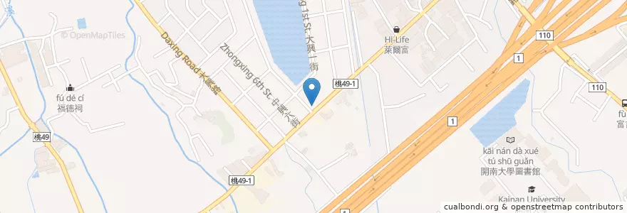Mapa de ubicacion de 大鯨魚海鮮 en 臺灣, 桃園市, 蘆竹區.