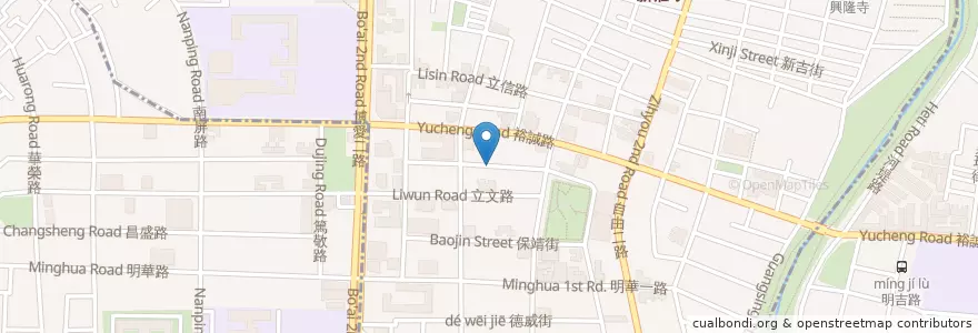 Mapa de ubicacion de 炎神拉麵 en Taiwan, Kaohsiung, 左營區.