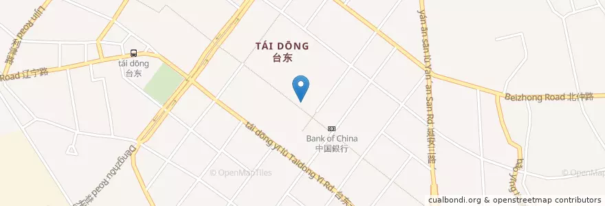 Mapa de ubicacion de 中国工商银行 en Chine, Shandong, 青岛市, 市北区 (Shibei).