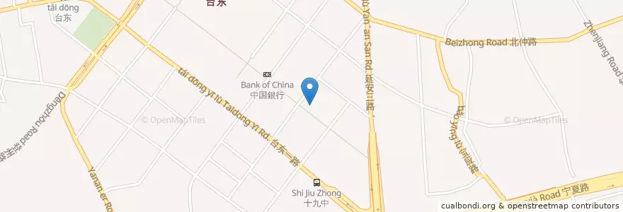 Mapa de ubicacion de n多寿司 en الصين, شاندونغ, مدينة تشينغداو, 市北区 (Shibei).