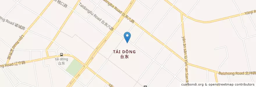 Mapa de ubicacion de 蓝汀披萨 en China, Shandong, 青岛市, 市北区 (Shibei).