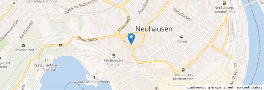 Mapa de ubicacion de Restaurant CM Brauhaus en 瑞士, 蘇黎世, Bezirk Andelfingen, Neuhausen Am Rheinfall.