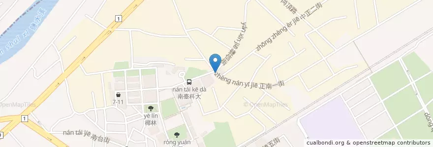 Mapa de ubicacion de 甄好越南河粉 en Taiwan, Tainan, Yongkang District.