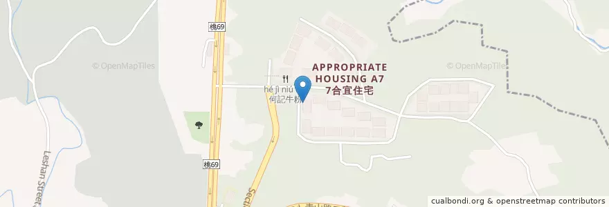 Mapa de ubicacion de 3號食堂 en Taiwan, Taoyuan, Guishan District.