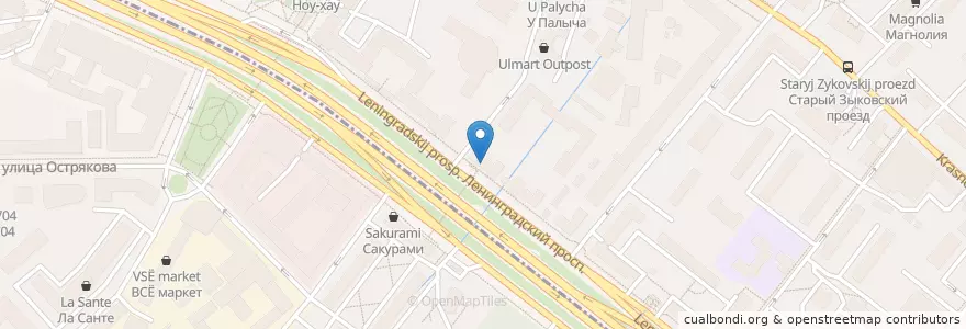 Mapa de ubicacion de Cosmic Latte en Rusia, Distrito Federal Central, Москва, Северный Административный Округ, Район Аэропорт.