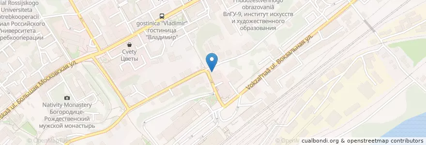 Mapa de ubicacion de Православная библиотека en Russie, District Fédéral Central, Oblast De Vladimir, Городской Округ Владимир.