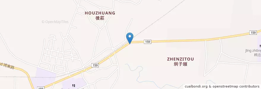 Mapa de ubicacion de 嘉義林森郵局 en 타이완, 타이완성, 자이 시, 자이 현, 둥구.