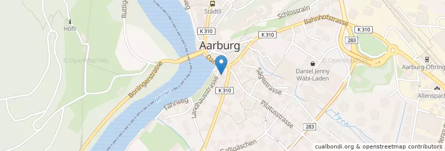 Mapa de ubicacion de River Pub en Switzerland, Aargau, Bezirk Zofingen, Aarburg.