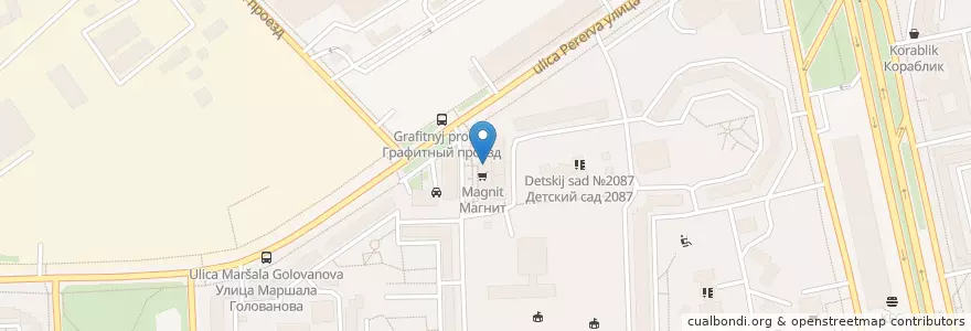 Mapa de ubicacion de Мосаптека en Rusia, Центральный Федеральный Округ, Москва, Юго-Восточный Административный Округ, Район Марьино.