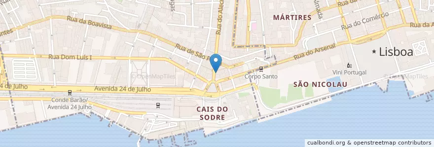 Mapa de ubicacion de Confraria do Sushi en 포르투갈, Área Metropolitana De Lisboa, Lisboa, Grande Lisboa, Misericórdia.