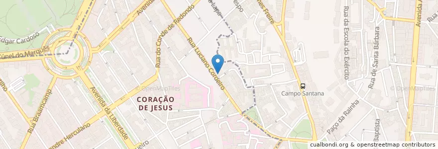 Mapa de ubicacion de Tia Celeste en Portekiz, Área Metropolitana De Lisboa, Lisboa, Grande Lisboa, Lizbon, Arroios, Santo António.