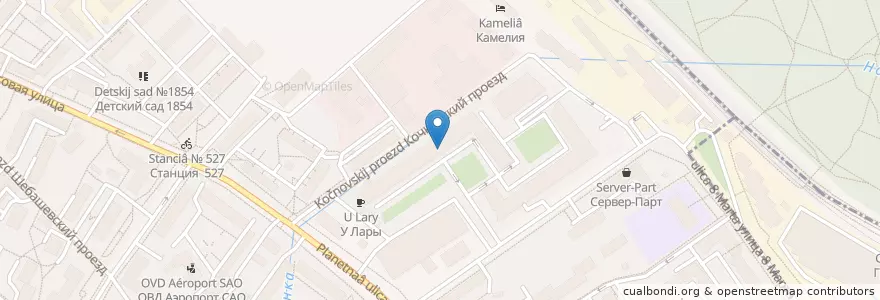 Mapa de ubicacion de 36,6 en Russia, Distretto Federale Centrale, Москва, Северный Административный Округ, Район Аэропорт.