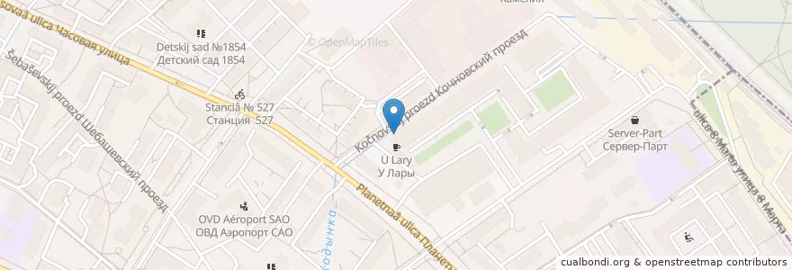 Mapa de ubicacion de Кулинарный квартал en Rusia, Distrito Federal Central, Москва, Северный Административный Округ, Район Аэропорт.