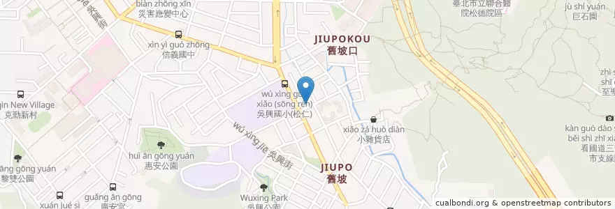 Mapa de ubicacion de 竹川居酒屋 en 臺灣, 新北市, 臺北市, 信義區.