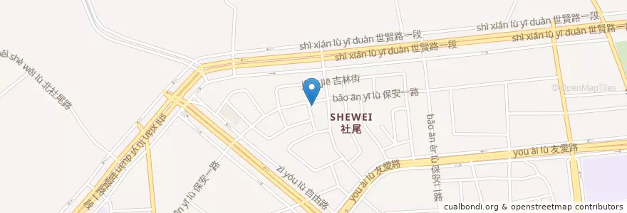 Mapa de ubicacion de 嘉義保安郵局 en Taiwan, 臺灣省, 嘉義市, 嘉義縣, 西區.