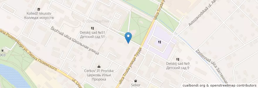 Mapa de ubicacion de Ресторан—бар Мажор en ロシア, 北西連邦管区, プスコフ州, Псковский Район, Городской Округ Псков.