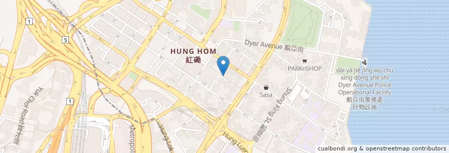Mapa de ubicacion de 中國人壽(海外)財富管理中心 en Cina, Guangdong, Hong Kong, Kowloon, Nuovi Territori, 九龍城區 Kowloon City District.