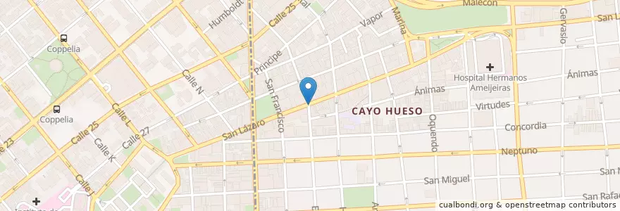 Mapa de ubicacion de Pin Pollo en Cuba, Havana.