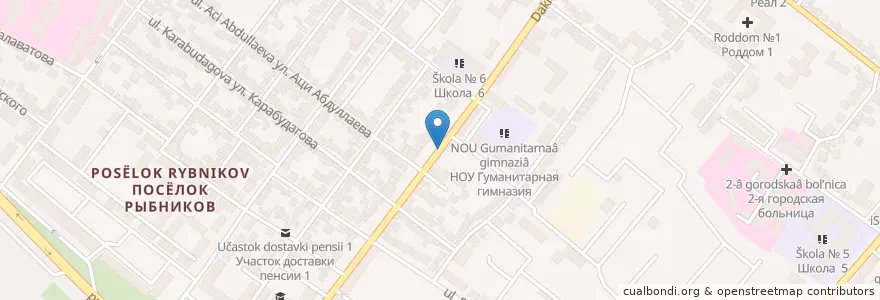 Mapa de ubicacion de Новые пути здоровья en Russland, Föderationskreis Nordkaukasus, Dagestan, Stadtkreis Machatschkala.