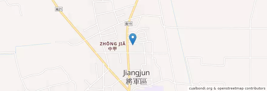 Mapa de ubicacion de 將軍區衛生所 en Tayvan, 臺南市, 將軍區.
