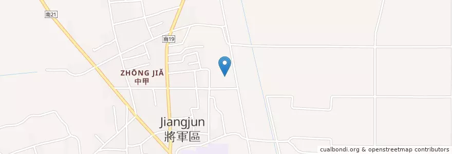 Mapa de ubicacion de 將軍區圖書館 en 臺灣, 臺南市, 將軍區.