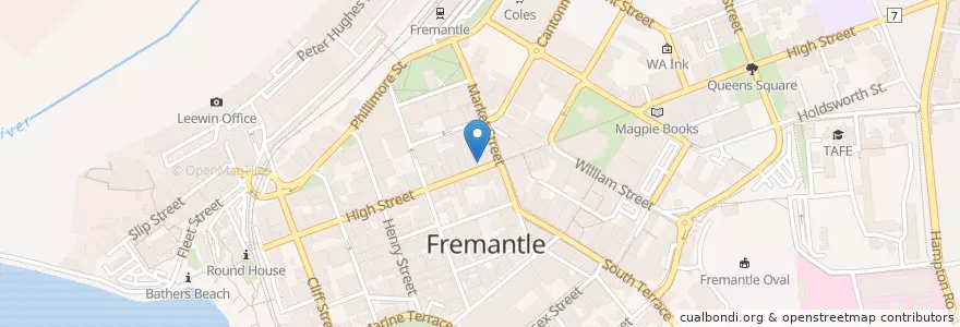 Mapa de ubicacion de Lapa en Australia, Western Australia, City Of Fremantle.