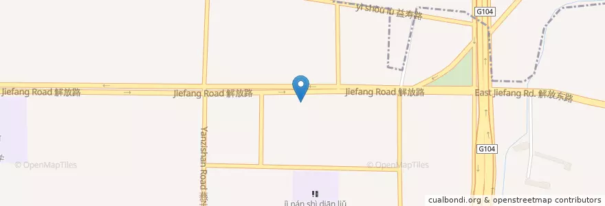 Mapa de ubicacion de 中国邮政储蓄银行 en China, Shandong, 济南市, 历下区, 甸柳新村街道.