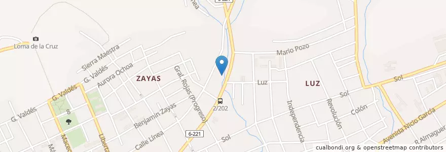 Mapa de ubicacion de Taxi colectivo a Gibara en کوبا, Holguín, Holguín.