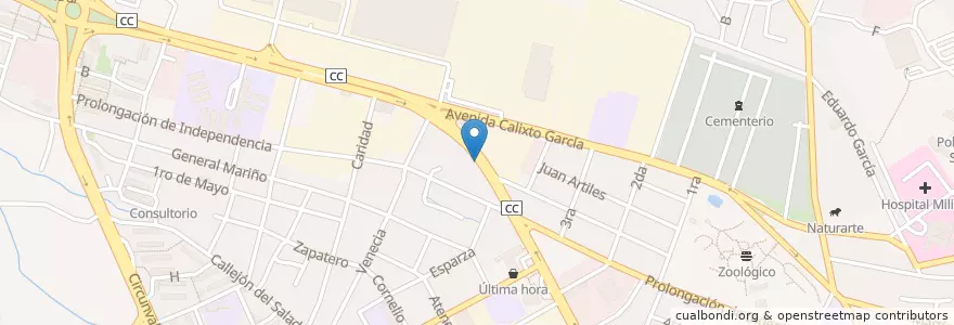 Mapa de ubicacion de Mandarín en كوبا, Villa Clara, Santa Clara, Ciudad De Santa Clara.
