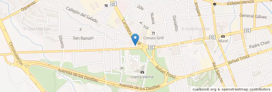 Mapa de ubicacion de El cubo de luz en Kuba, Villa Clara, Santa Clara, Ciudad De Santa Clara.