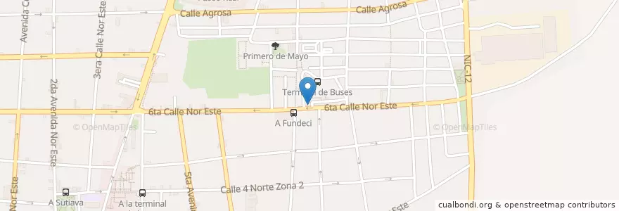 Mapa de ubicacion de Santa Fé en Nicarágua, León, León (Municipio).