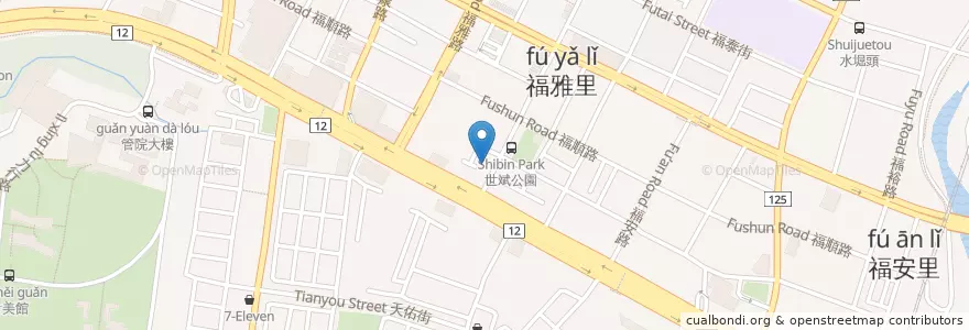 Mapa de ubicacion de 合作金庫商業銀行 en Тайвань, Тайчжун, 西屯區.