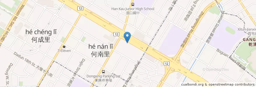 Mapa de ubicacion de 中國輸出入銀行 en Taiwan, 臺中市.